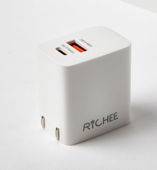 Richee Premium Dual-Port Wall Charger Block