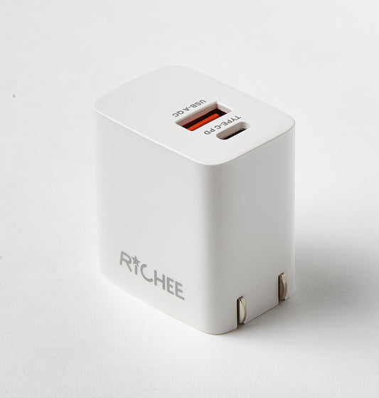 Richee Premium Dual-Port Wall Charger Block